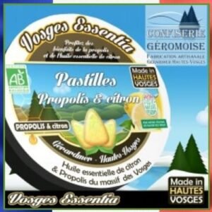 BIO - Bonbon dur, pastilles propolis, citron, boite métal, 70g