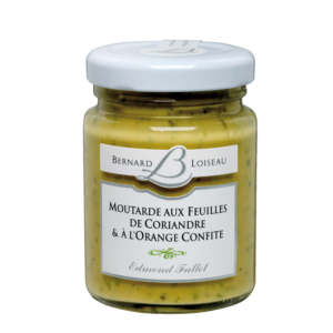 Moutarde feuilles coriandre et orange confite, B. Loiseau, bocal 10CL - Fallot